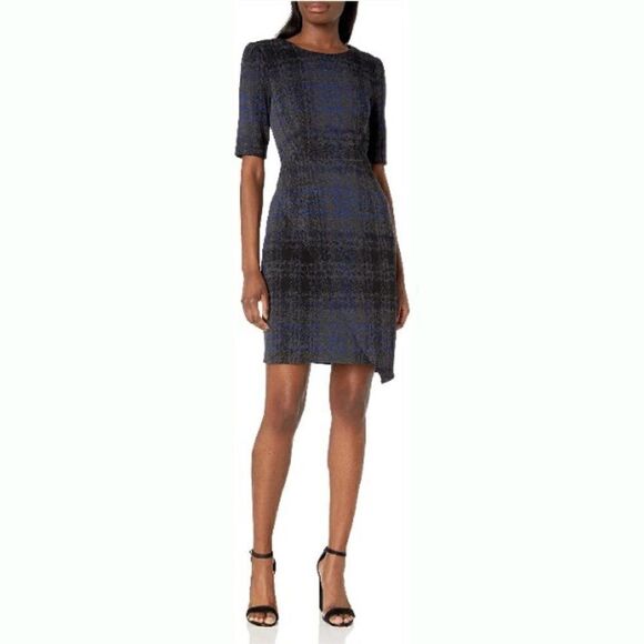 NWT Betsey Johnson Asymmetrical Plaid Dress - Picture 1 of 8